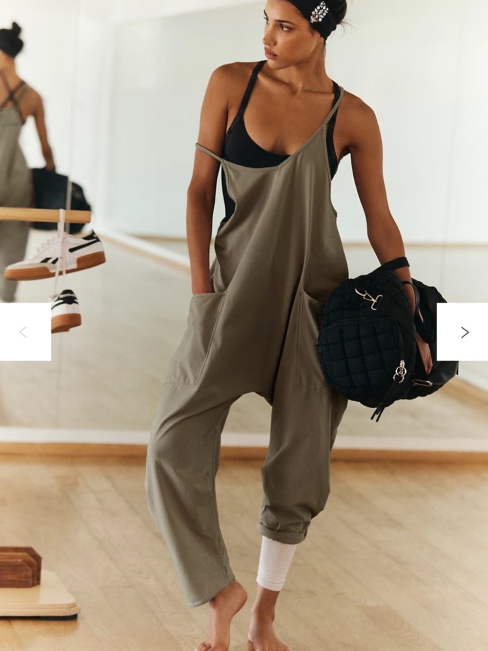 Free People Olive Green hot shot onesie